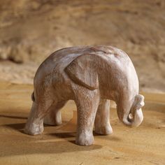 Elephant Carved from Wood