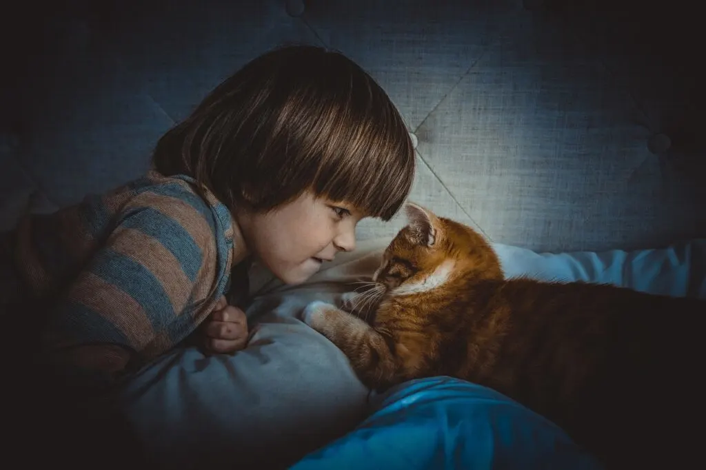 cat-and-kid
