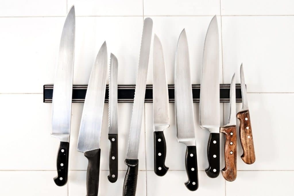 Best Knife Set Under $100 Hanging in Kitchen