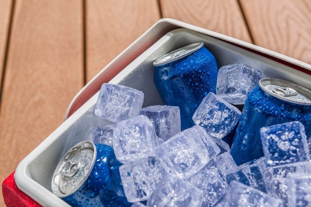 Ice in Cooler