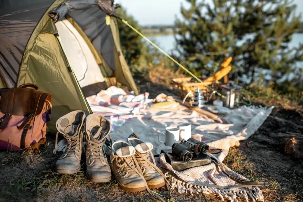 Finding a Home for your Shoes and Keeping Clean while Camping