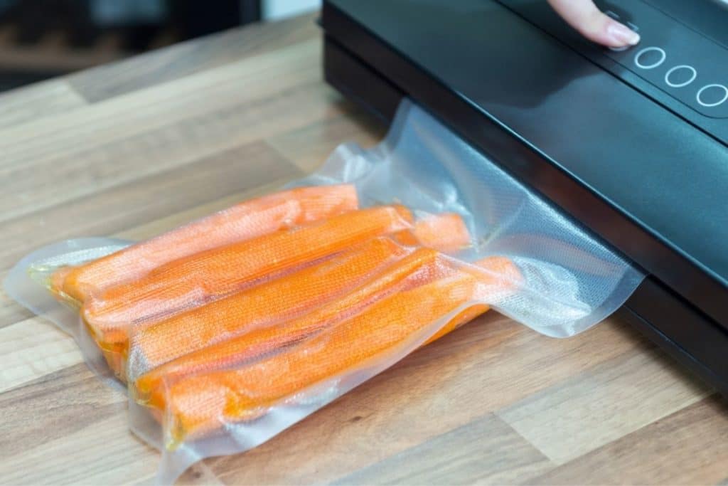 Vacuum Sealing Carrots