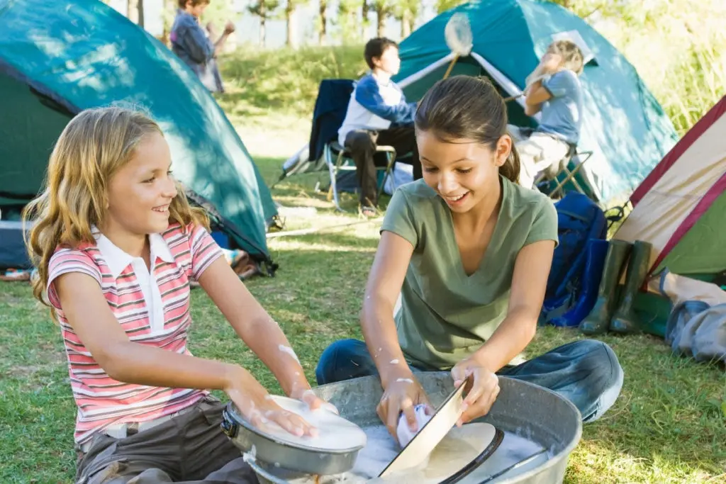 how to stay clean while camping