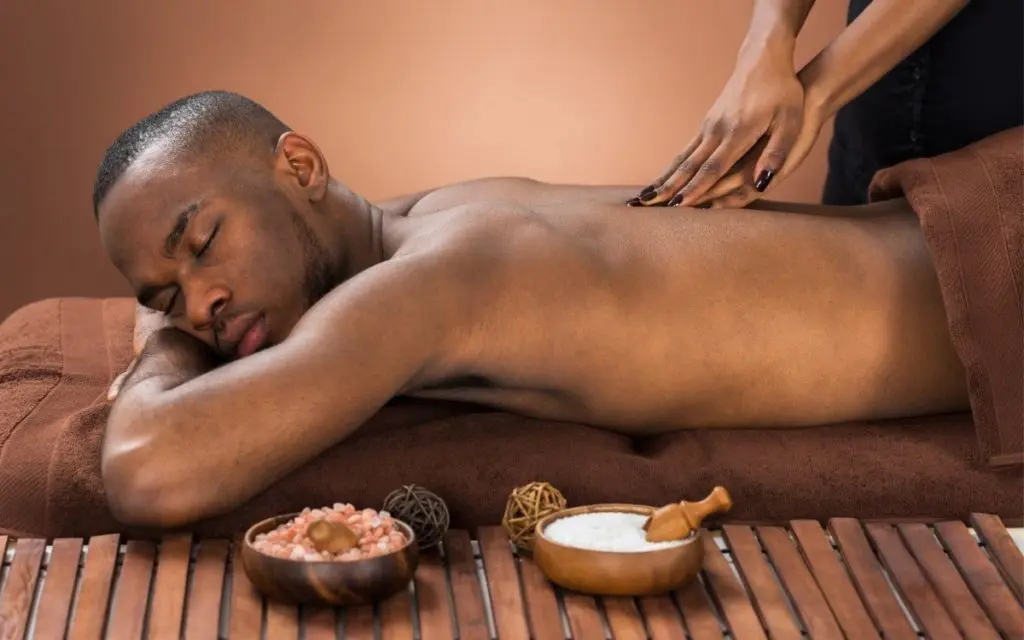 Man Getting a Shiatsu massage