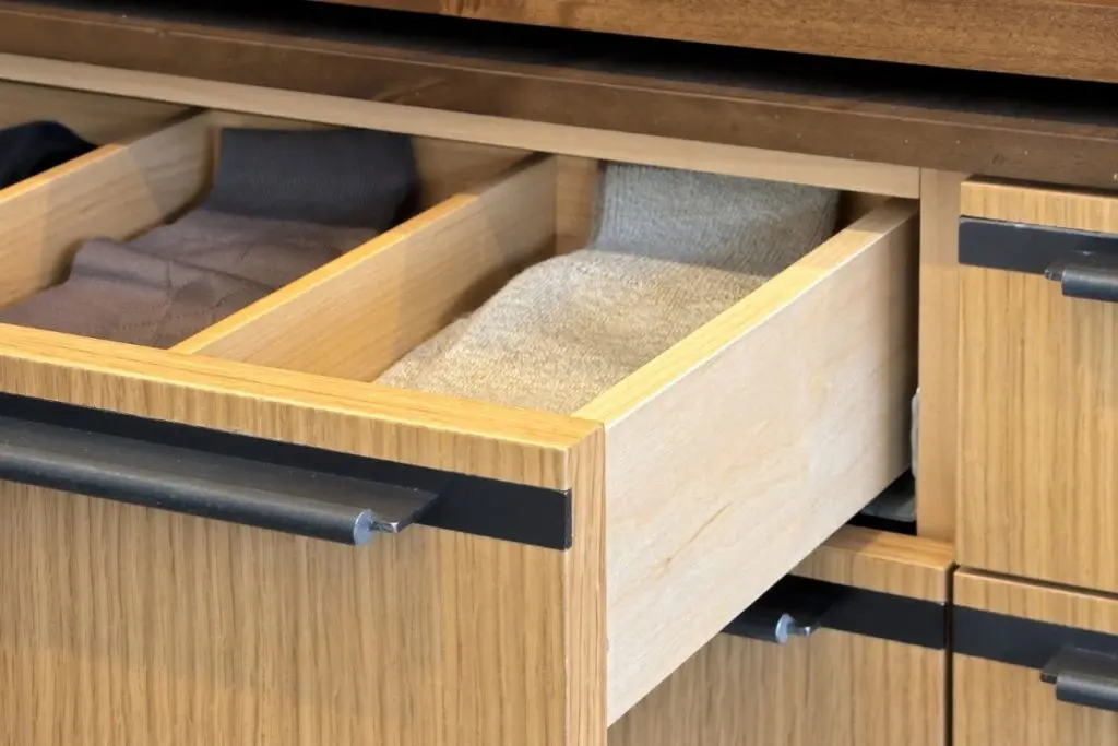 Open drawer of Bamboo Socks