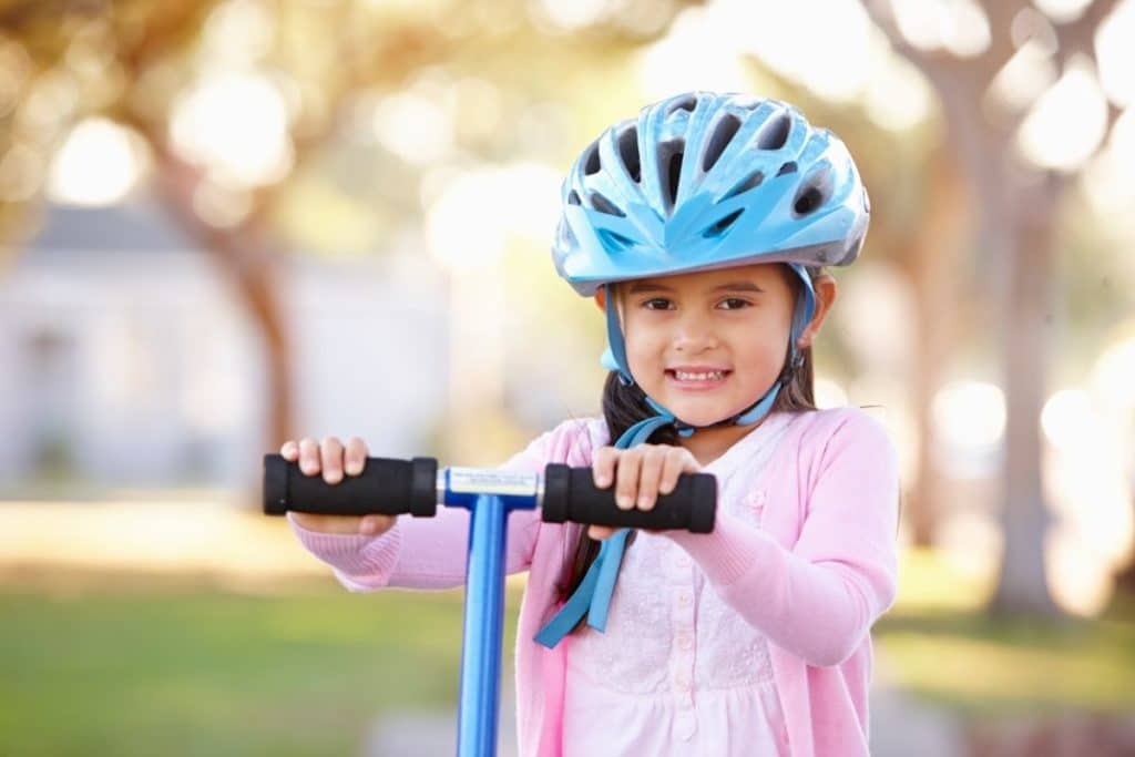 Learning about scooter safety for kids