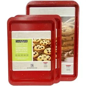casaWare 3pc multi size cookie sheet set